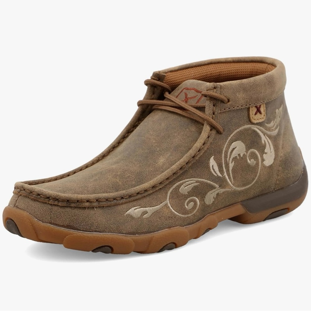 TWISTED X WOMEN'S EMBROIDERED CHUKKA DRIVING MOCS BOOTIE 8 NEW W/TAGS